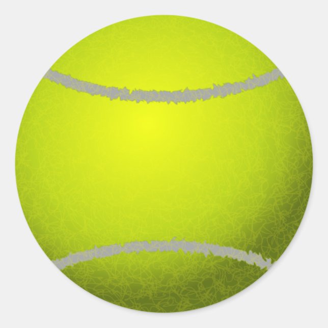 Tennis ball classic round sticker (Front)