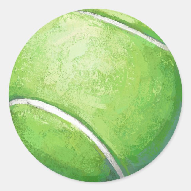 Tennis Ball Classic Round Sticker (Front)