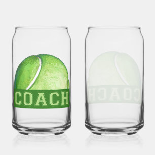Tennis ball coach glassware can glass