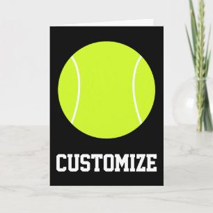 Tennis Ball Custom Text & Colour Greeting Card