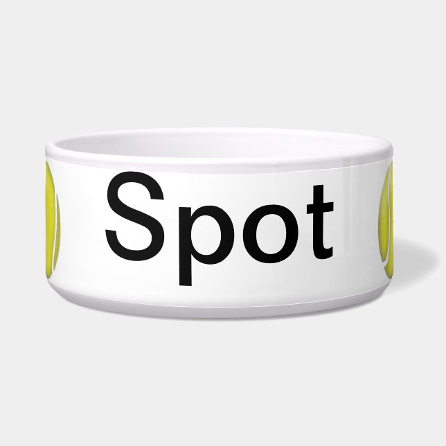 Tennis Ball Customised Pet Bowls (Front)