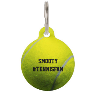 Tennis ball cute pet tag