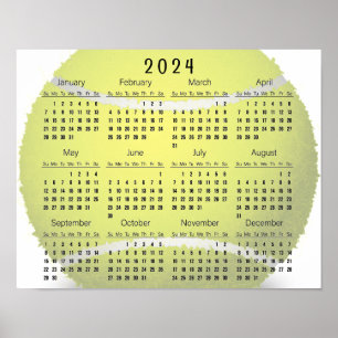 Tennis Ball Design 2024 Calendar Poster