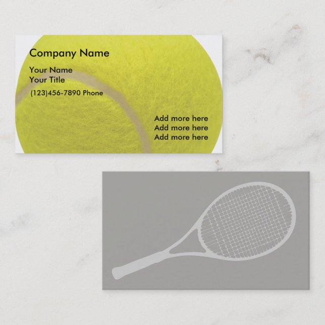 Tennis Ball Design Business Card (Front/Back)