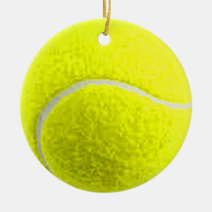 "Tennis Ball" design gifts and products Ceramic Tree Decoration