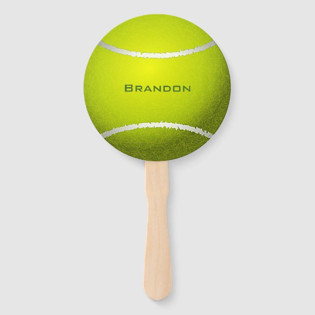 Tennis Ball Design  Hand Fan (Front)