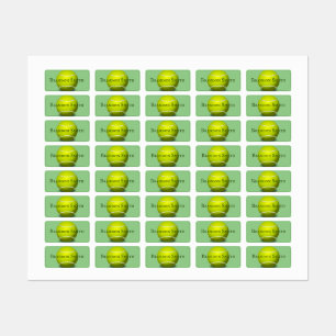 Tennis Ball Design Name Labels