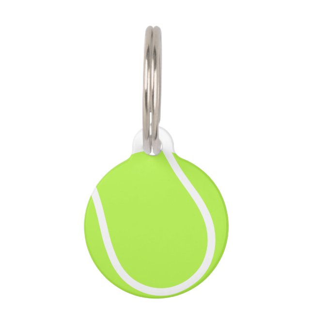 Tennis Ball Design Pet ID Tag (Back)