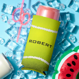 Tennis Ball Design Seltzer Can Cooler