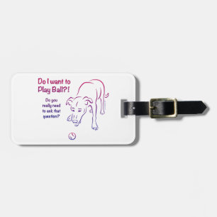 Tennis Ball Dog Luggage Tag