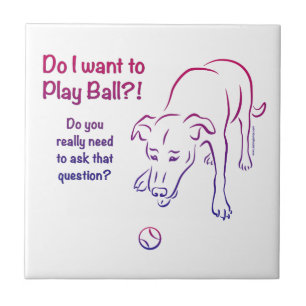 Tennis Ball Dog Tile
