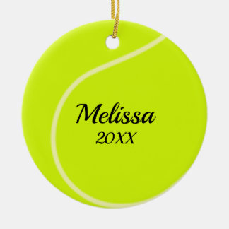 Tennis Ball Double Sided Ornament Round