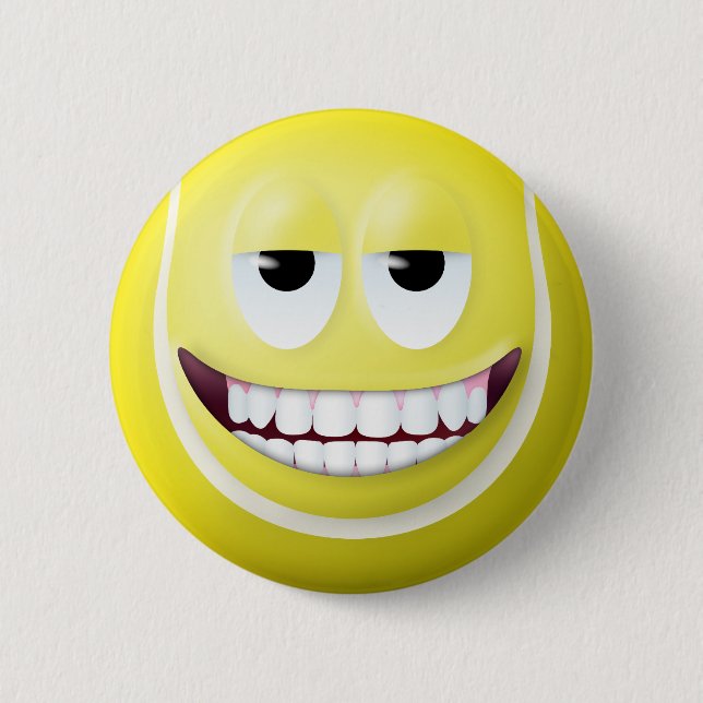 Tennis Ball Face 2 6 Cm Round Badge (Front)