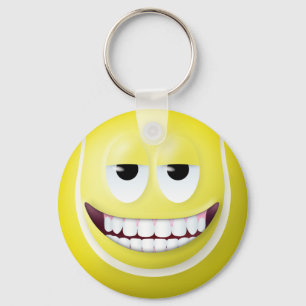 Tennis Ball Face 2 Key Ring