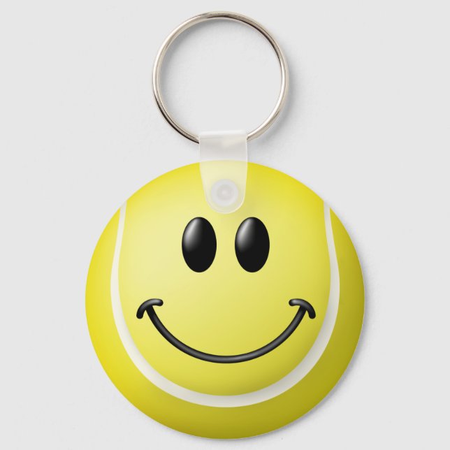 Tennis Ball Face Key Ring (Front)