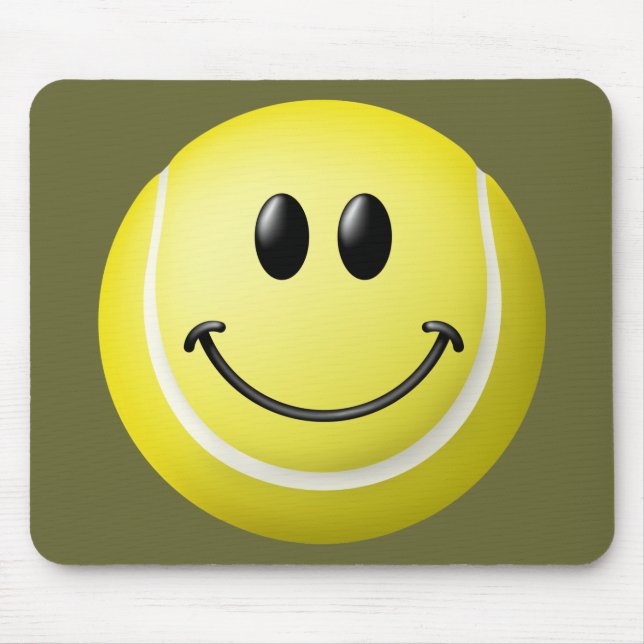 Tennis Ball Face Mouse Mat (Front)