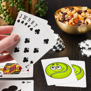 Tennis Ball Face Playing Cards