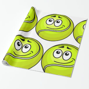 Tennis Ball Face Wrapping Paper