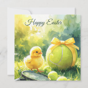 Tennis ball for Easter Holiday Card