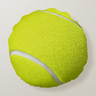 Tennis Ball Funny Look Round Cushion