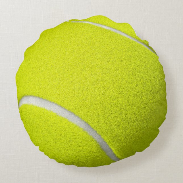 Tennis Ball Funny Look Round Cushion (Back)