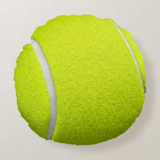 Tennis Ball Funny Look Round Cushion