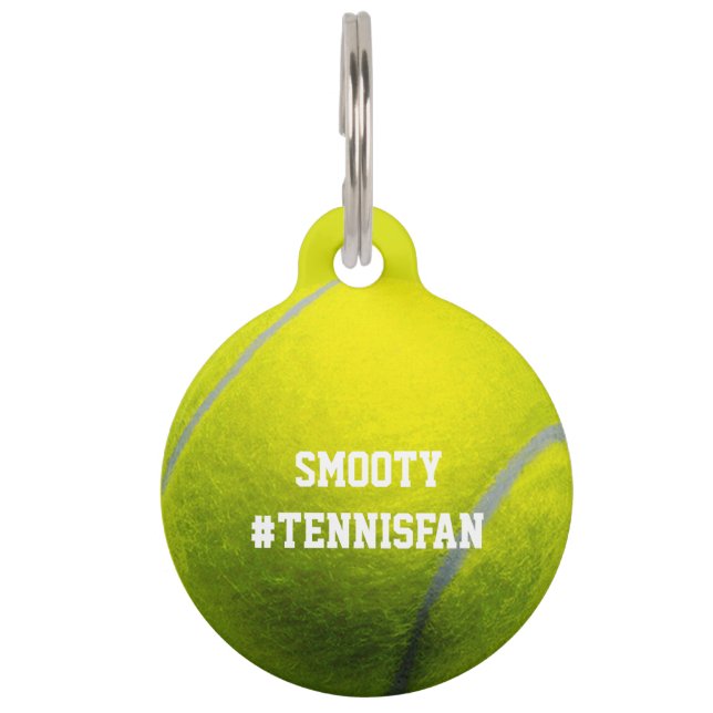 Tennis ball Game Player Pet Tag (Front)