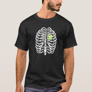 Tennis Ball Heart In Ribcage Halloween Tennis T-Shirt