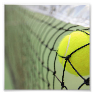 Tennis Ball Hitting Net Photo Print