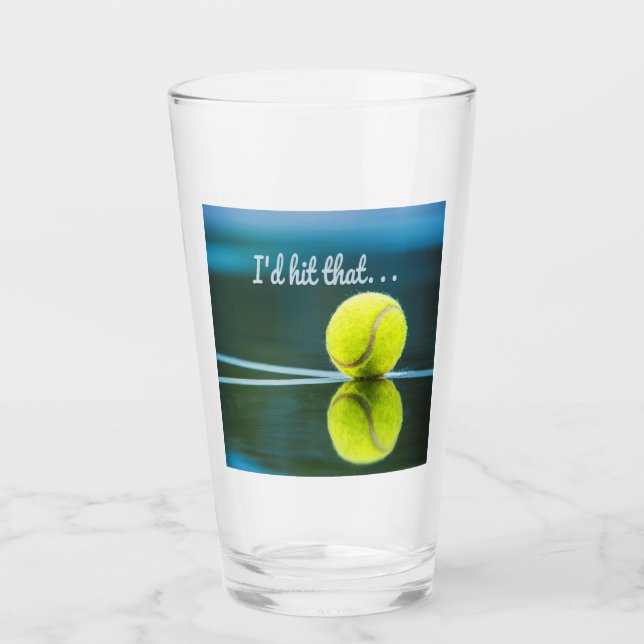 Tennis ball I'd Hit That Funny Gift Glass (Front)