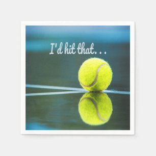 Tennis ball I'd Hit That Funny Gift Napkin