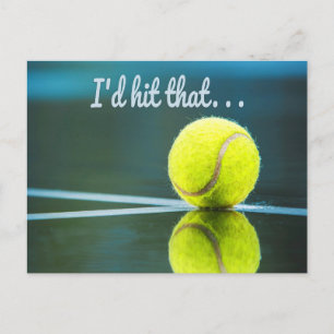 Tennis ball I'd Hit That Funny Gift Postcard