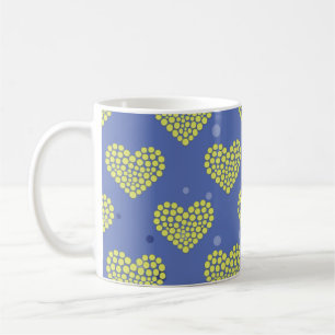 Tennis Ball In Heart Shape - Pattern Coffee Mug
