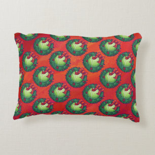 Tennis Ball in Wreath on Red Decorative Cushion