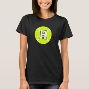 Tennis Ball Initial Letter H T-Shirt