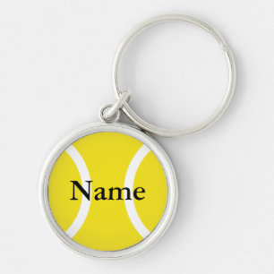 Tennis ball keychain with personalised name