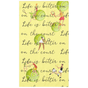 Tennis ball life is better on the court tablecloth
