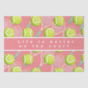 Tennis ball life is better on the court tissue paper