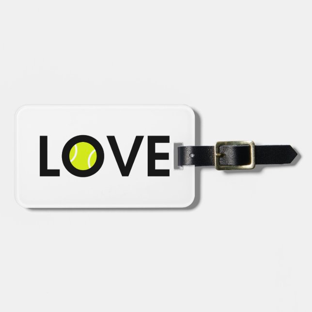 Tennis Ball LOVE Luggage Tag (Front Horizontal)