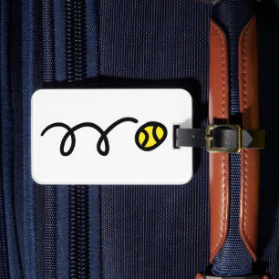 Tennis ball luggage tag