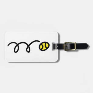 Tennis ball luggage tag