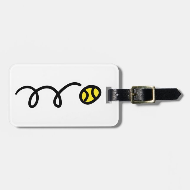 Tennis ball luggage tag (Front Horizontal)