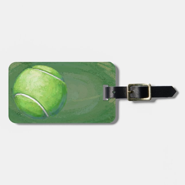 Tennis Ball Luggage Tag (Front Horizontal)