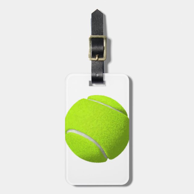 Tennis Ball Luggage Tag (Front Vertical)