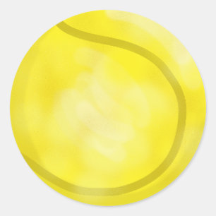 Tennis Ball Name Tag Stickers