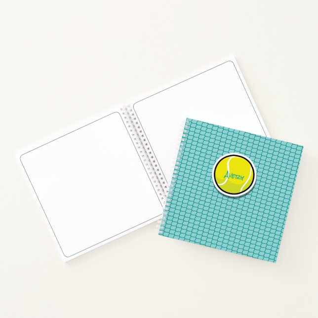 Tennis Ball Net NAME Game Sports Sketch Coach Notebook (Inside)