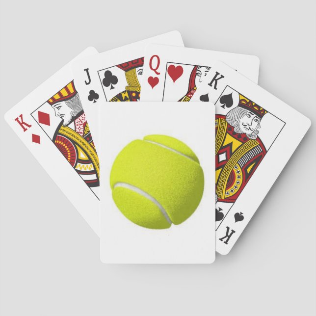Tennis Ball on a Playing Card Deck (Back)