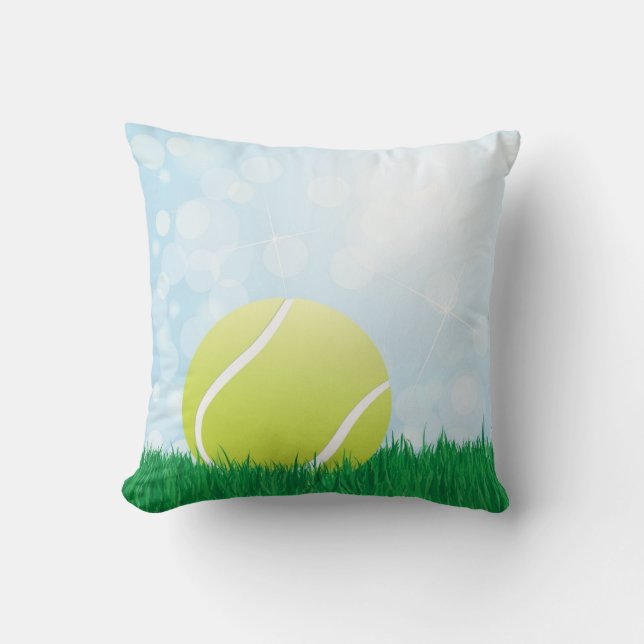 tennis ball on grass cushion (Front)