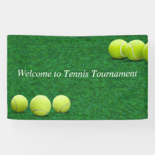 Tennis  ball on welcome banner