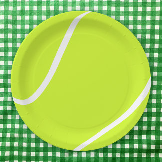 Tennis Ball Paper Party Plates
